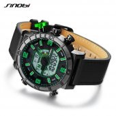 Sinobi Erkek Kol Saati Dijital Analog Deri Kordon Sportif Model Dijital Analog - 7