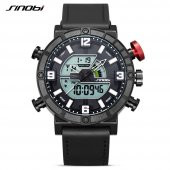 Sinobi Erkek Kol Saati Dijital Analog Deri Kordon Sportif Model Dijital Analog - 8