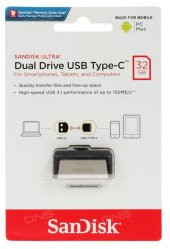 SanDisk Ultra Dual Drive Type-C 32GB OTG USB Bellek SDDDC2-032G-G46 - 1