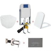 Creavit Tp326 Gömme Rezervuar - Asma Klozet Seti 5 Parça Tam Takı thumbnail 2