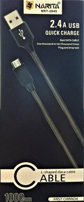 Narita Hızlı Android Micro Şarj Şarz Kablosu Gerçek 2.4 A Hasır K - 2