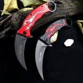 Cold Steel Siyah Karambit CS GO Bıçak Çakı Av Piknik Bıçağı - 8