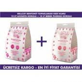 Millcat Bebek Pudrası Kokulu 10 Lt ve Lavanta Kokulu 10 Lt Topaklanan Bentonit Kedi Kumu - 1