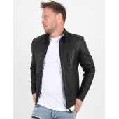 Theroux Rahat Kesim Siyah Hakiki Deri Mont Erkek - 4