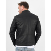 Theroux Rahat Kesim Siyah Hakiki Deri Mont Erkek - 5