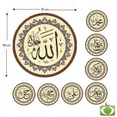 Cami Levhası 8 li Takım 50 cm Renkli 8li Cami Takımı - 3