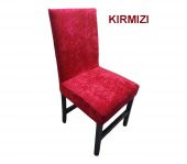 Kadife Sandalye Kılıfı 6'Lı Takım - 10 Renk Seçeneği -1.Kalite Likralı Kadife Kumaş - 6