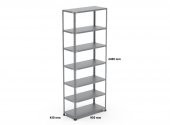 Çelik Raf 43*93 2.4 mt Yükseklik 7 Katlı - 1