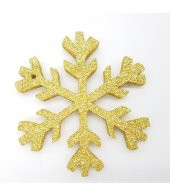 YILBAŞI STRAFOR KAR TANESİ GOLD 25CM X 25CM - 1