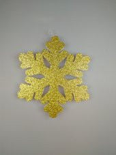 YILBAŞI STRAFOR KAR TANESİ GOLD 25CM X 25CM - 2