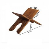 Selçuklu Yakma Desenli Ahşap Rahle - Küçük - 45cm - 1