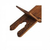 Selçuklu Yakma Desenli Ahşap Rahle - Küçük - 45cm - 2