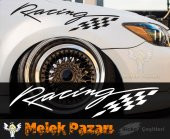 Racing Bayrak Oto Sticker - 1