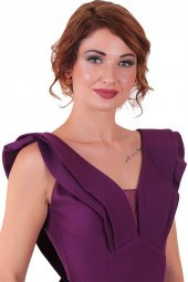 Kalın Askılı Uzun Abiye Elbise - 2