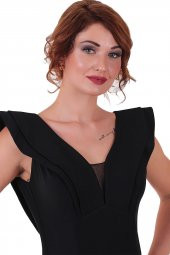Kalın Askılı Uzun Abiye Elbise - 9