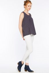 Piecenza - Poplin Mini Desenli Lacivert Gömlek | 160056-1 - 3