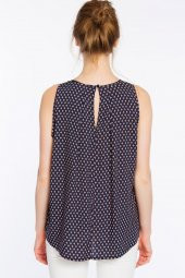 Piecenza - Poplin Mini Desenli Lacivert Gömlek | 160056-1 - 5