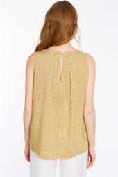 Piecenza - Poplin Mini Desenli Sarı Gömlek | 160056-2 - 5