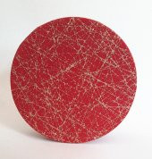 KUTU YUVARLAK KIRMIZI ALTIN 22CM X 22CM X 8CM - 5