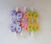 KELEBEKLİ DEKORATİF MANDAL 6LI - 1