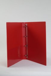 ÖĞRENCİ KLASÖRÜ PVC KIRMIZI 2 CM SIRT 4 HALKA 2Lİ SET - 2