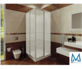 ***Şok** BEYAZ MİKA KÖŞE DUŞAKABİN ÖZEL ÜRETİM- HEDİYELİ 110x110 - 2