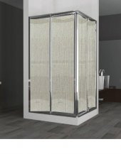 ***Şok**90X90 ÖLÇÜLERİNDE KROMAJ RENK MİKA KÖŞE DUŞAKABİN ÖZEL ÜRETİM- HEDİYELİ - 1