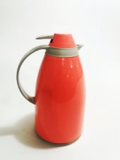 Vakumlu Profesyonel İçi 750cl Cam Tüp Hazneli Turuncu Metal Gövdeli Kulplu Termos Suluk Matara - 1