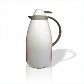 Vakumlu Profesyonel İçi 750cl Cam Tüp Hazneli Krem Metal Gövdeli Kulplu Termos Suluk Matara - 1