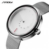 Sinobi Erkek Kol Saati Çelik Hasır Kordon Farklı Tasarım Gri Siyah Dikkat Çeken Şık Tasarım - 1