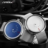 Sinobi Erkek Kol Saati Çelik Hasır Kordon Farklı Tasarım Gri Siyah Dikkat Çeken Şık Tasarım - 5