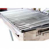 Paslanmaz Ayaklı Mangal 60cm Seyyar Kömürlü Mangal Barbekü Büyük - 3
