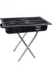 Seyyar Mangal Ayaklı Emaye 60cm Kömürlü Mangal Barbekü Dikdörtgen - 2