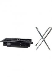 Seyyar Mangal Ayaklı Emaye 60cm Kömürlü Mangal Barbekü Dikdörtgen - 3