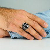 925 Ayar Gümüş Deniz Çapa Model Yüzük thumbnail 2