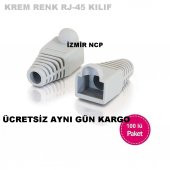 rj45 jack Kılıfı KREM RENK 100 adet PAKET KORUMA KILIFI - 1