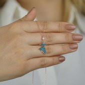 Turkuaz Nano Taş Semazen Model Bayan Kolye thumbnail 1