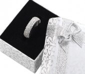 925 Ayar Gümüş 3 Sıra TamTur Model Yüzük thumbnail 2