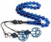 Gümüş Kazaz Püsküllü Damla Kehribar Tesbih - 1