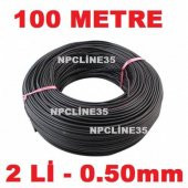 SİYAH 100 METRE 0.50MM 2Lİ HOPARLÖR SES KABLOSU 0''50MM 0''50 mm - 1