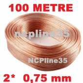 0,75 MM 100 METRE ŞEFFAF HOPARLÖR SES+ELEKTRİK KABLOSU KALİTELİ - 1