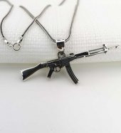 925 Ayar Gümüş Silah Kolye - 1