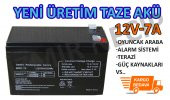 12 VOLT 7 AMPER YENİ ÜRETİM TAZE AKÜ UPS GÜVENLİK ALARM - 1