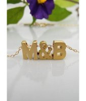 925 Ayar Gümüş Kişiye Özel Üç Boyutlu Harf Kolye Model -2 thumbnail 1