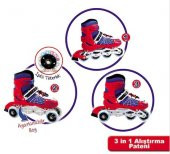 Furkan Toys Örümcek Adam Işıklı Paten 31-34 Ayarlanbilir Numara - 3