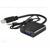 NCPLİNE HDMI TO VGA ÇEVİRİCİ KABLO PROJEKSİYON UYUMLU KALİTELİ SESLİ - 2