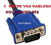 NCPLİNE 3 METRE VGA PROJEKSİYON TELEVİZYON BİLGİSAYAR ARA KABLOSU - 1