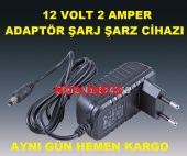12 VOLT 2000 MİLİAMPER 2 AMPER ŞERİT LED LET ADAPTÖRÜ ŞARJ CİHAZI - 1