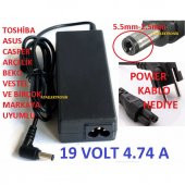 19 VOLT 4.74 AMPER-4,74 AMPER LAPTOP DİZÜSTÜ PC ADAPTÖRÜ ŞARJ ALE - 1