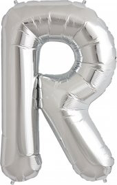 FOLYO BALON HARF R GÜMÜŞ 34 (86CM) - 1